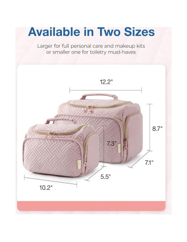 Bolsa de Aseo de Viaje BAGSMART para Mujeres - Grande Rosa