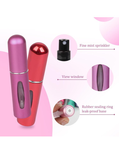 12 Botellas Atomizadoras de Perfume Recargables 5ml Hongliang