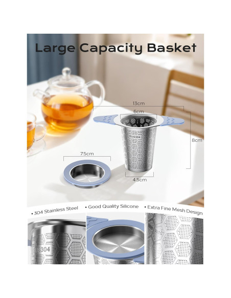 Infusor de Té CTIANWXY Acero Inoxidable con Mangos de Silicona