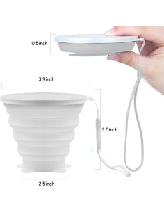 Taza Plegable de Silicona Intatikoo 250ml Reutilizable Transparente 2
