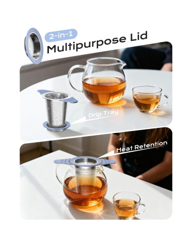 Infusor de Té CTIANWXY Acero Inoxidable con Mangos de Silicona