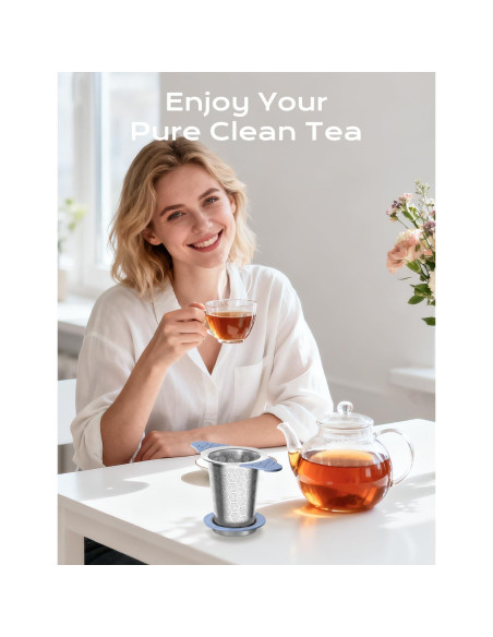 Infusor de Té CTIANWXY Acero Inoxidable con Mangos de Silicona