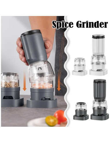 Juego de Molinillos Eléctricos de Sal y Pimienta Genérico 100 ml