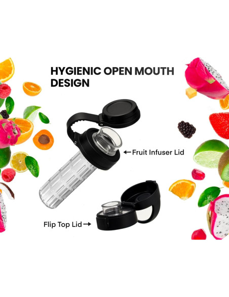 Botella Infusora Aquafault 32oz Acero Inoxidable Azul