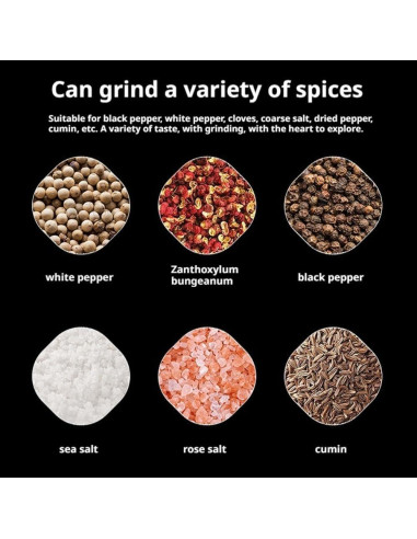 Juego de Molinillos Eléctricos de Sal y Pimienta Genérico 100 ml