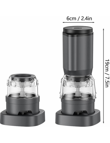 Juego de Molinillos Eléctricos de Sal y Pimienta Genérico 100 ml