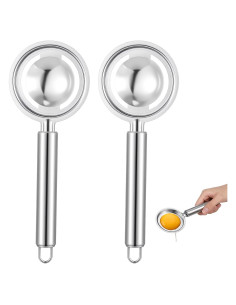 Separador de Huevos DOPENSPI Acero Inoxidable 20cm 2PCS