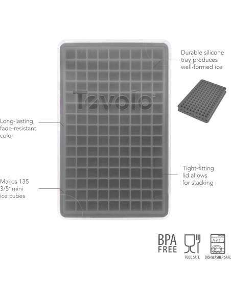 Bandeja de Hielo Mini Tovolo Set de 2 Silicona Carbón