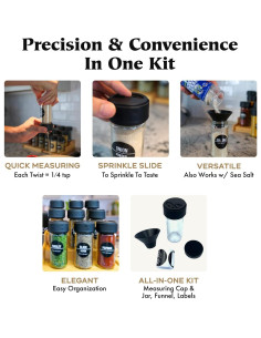 Frasco de Especias de Vidrio CassCaps 118ml con Tapa Medidora 2