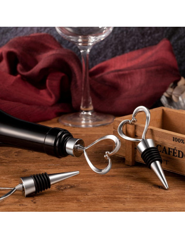 50 Tapones de Vino Corazón Boao con Bolsas Doradas 1.6kg