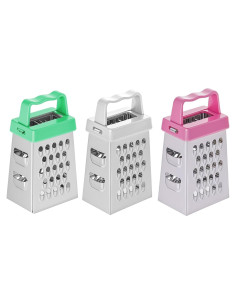 Mini Rallador de Queso COMNICO 3Pcs Acero Inoxidable Ergonómico