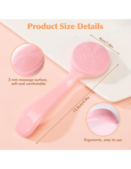 Juego de 4 cepillos faciales de silicona Shuibao - Limpieza profunda Juego de 4 cepillos faciales de silicona Shuibao - Limpieza profunda