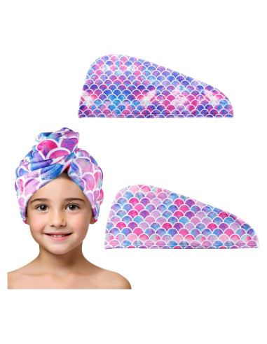 Toalla de Microfibra para Cabello MADHOLLY Sirena 2Pack