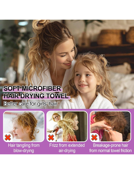 Toalla de Microfibra para Cabello MADHOLLY Sirena 2Pack