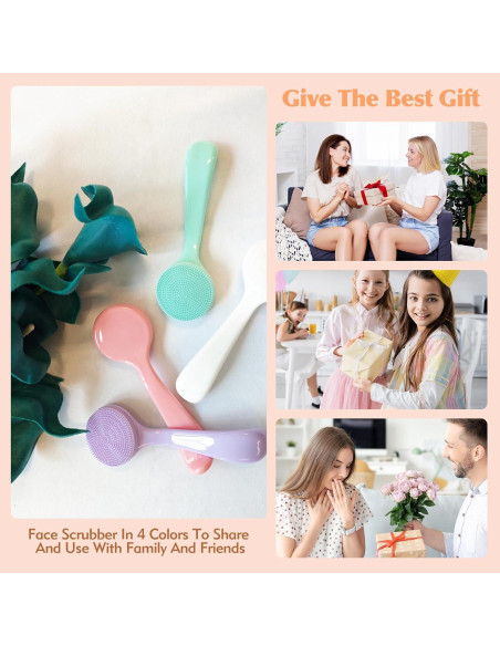 Juego de 4 cepillos faciales de silicona Shuibao - Limpieza profunda Juego de 4 cepillos faciales de silicona Shuibao - Limpieza profunda