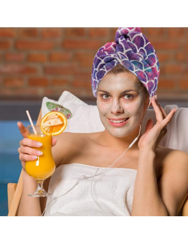 Toalla de Microfibra para Cabello MADHOLLY Sirena 2Pack