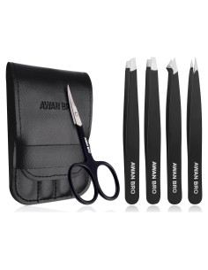 Juego de Pinzas de Precisión AWAN BRO 5 Piezas Acero Inoxidable