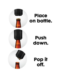 Abrebotellas Automático HQY de Acero Inoxidable - Fácil Uso 2