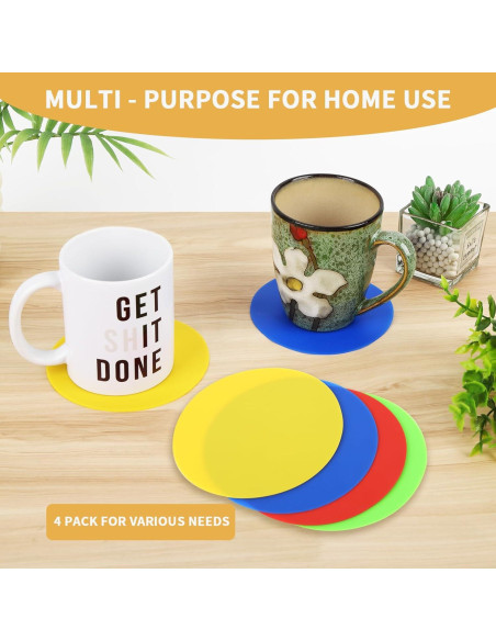 Paquete de 4 almohadillas de silicona antideslizantes Cuxnoo