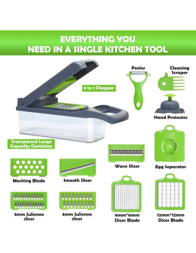 Cortador de Verduras Multifuncional ZESTYWARE VC-001 16 en 1