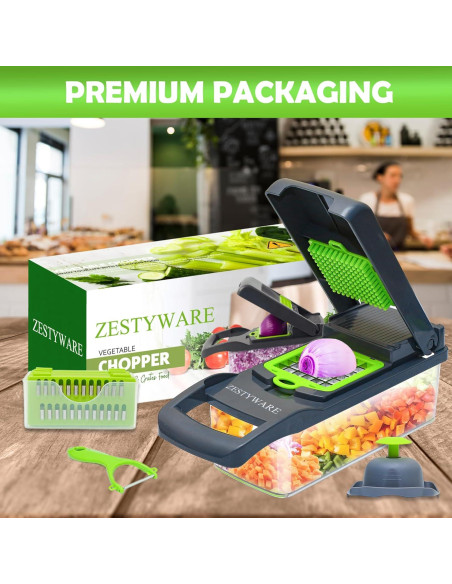 Cortador de Verduras Multifuncional ZESTYWARE VC-001 16 en 1 Cortador de Verduras Multifuncional ZESTYWARE VC-001 16 en 1