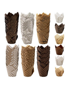 Set de 300 Forros de Cupcake Tulipán Lawei - Papel Resistente