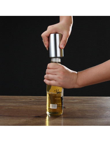 Abrebotellas Automático HQY de Acero Inoxidable - Fácil Uso