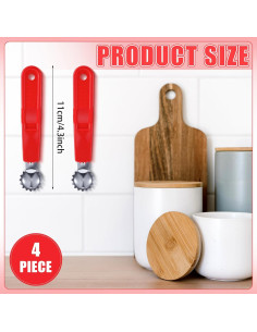 Herramienta Descorazonadora de Tomates LemonRoad 4 Pcs Acero Inoxidable 2