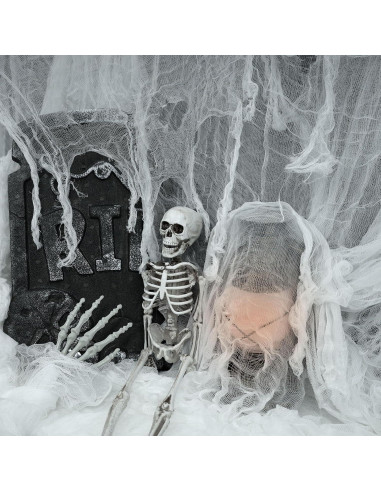 Tela Espeluznante Halloween ZYP 1041 x 203 cm Color Blanco