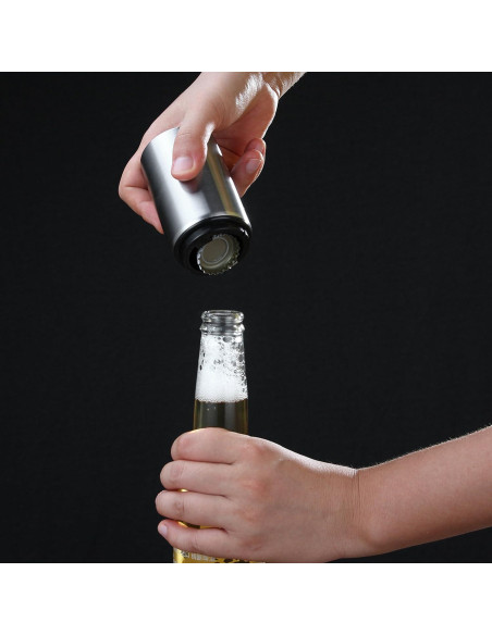 Abrebotellas Automático HQY de Acero Inoxidable - Fácil Uso