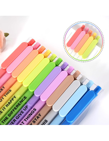 Juego de 12 Bolígrafos Punta Fina WY WENYUAN Tinta Negra 0.7mm