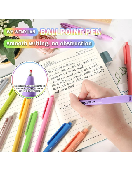 Juego de 12 Bolígrafos Punta Fina WY WENYUAN Tinta Negra 0.7mm Juego de 12 Bolígrafos Punta Fina WY WENYUAN Tinta Negra 0.7mm