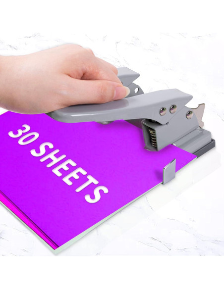 Perforadora de 2 agujeros HKKYO metálica para 30 hojas Perforadora de 2 agujeros HKKYO metálica para 30 hojas