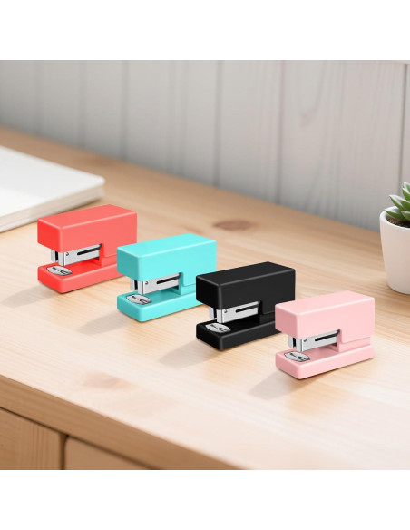 Mini Grapadora Yzkula Negra - Capacidad 25 Hojas, 830 Grapas