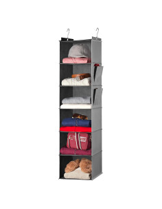Organizador de Closet Colgante Handy Laundry 6 Estantes Gris