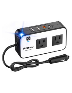 Inversor de Potencia de Coche 200W PiSFAU DC 12V a AC 110V