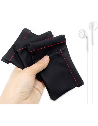 Bolsa de Almacenamiento para Auriculares Honbay 4PCS Negra