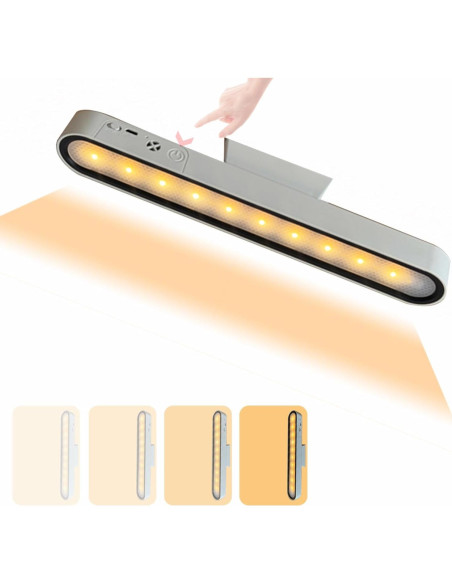 Luz de Libro Recargable N-LUCKTIDE con 3 Temperaturas de Color