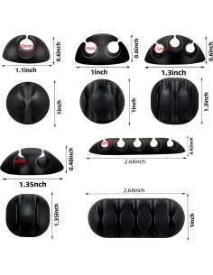 Organizador de Cables MixS Live - 26 Piezas, Clips Adhesivos 2