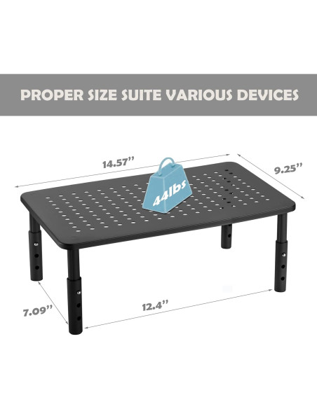 Soporte Elevador de Monitor VONDETYR Ajustable 3 Alturas 19.96 kg