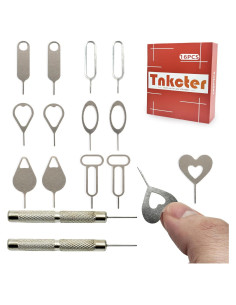 Kit de Herramientas para Tarjeta SIM Tnkcter 16 Pcs Acero Inoxidable