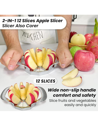 Cortador de Manzanas SPEENSUN Metálico 12 Cuchillas 10 cm