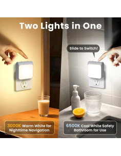 Paquete de 6 luces nocturnas LED IINVGOOD regulables 30-60lm 2