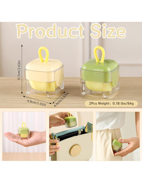 Set de 2 Rodillos Quitapelusas Lavables PUOPOSTY - Beige y Verde