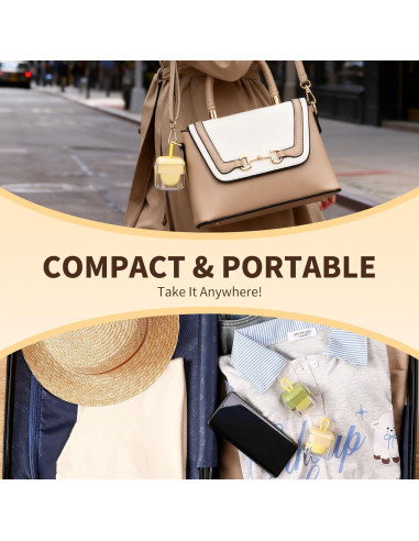 Set de 2 Rodillos Quitapelusas Lavables PUOPOSTY - Beige y Verde