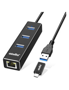 Hub USB 3.0 con Ethernet Gigabit Ruiwei 301C - 3 Puertos