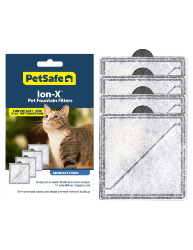 Filtros de Fuente para Mascotas PetSafe Ion-X, Paquete de 4