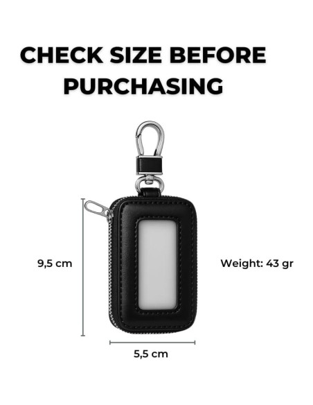 Funda Universal para Llave de Auto AC4 - Cuero Duradera 10x6cm