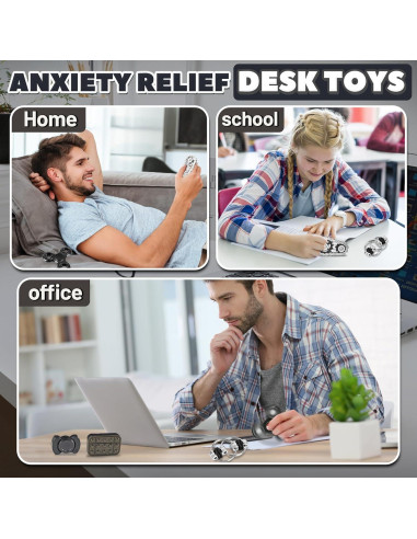 5 Juguetes Antiestrés Metálicos Chilvil para Adultos y Adolescentes