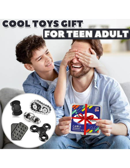 5 Juguetes Antiestrés Metálicos Chilvil para Adultos y Adolescentes